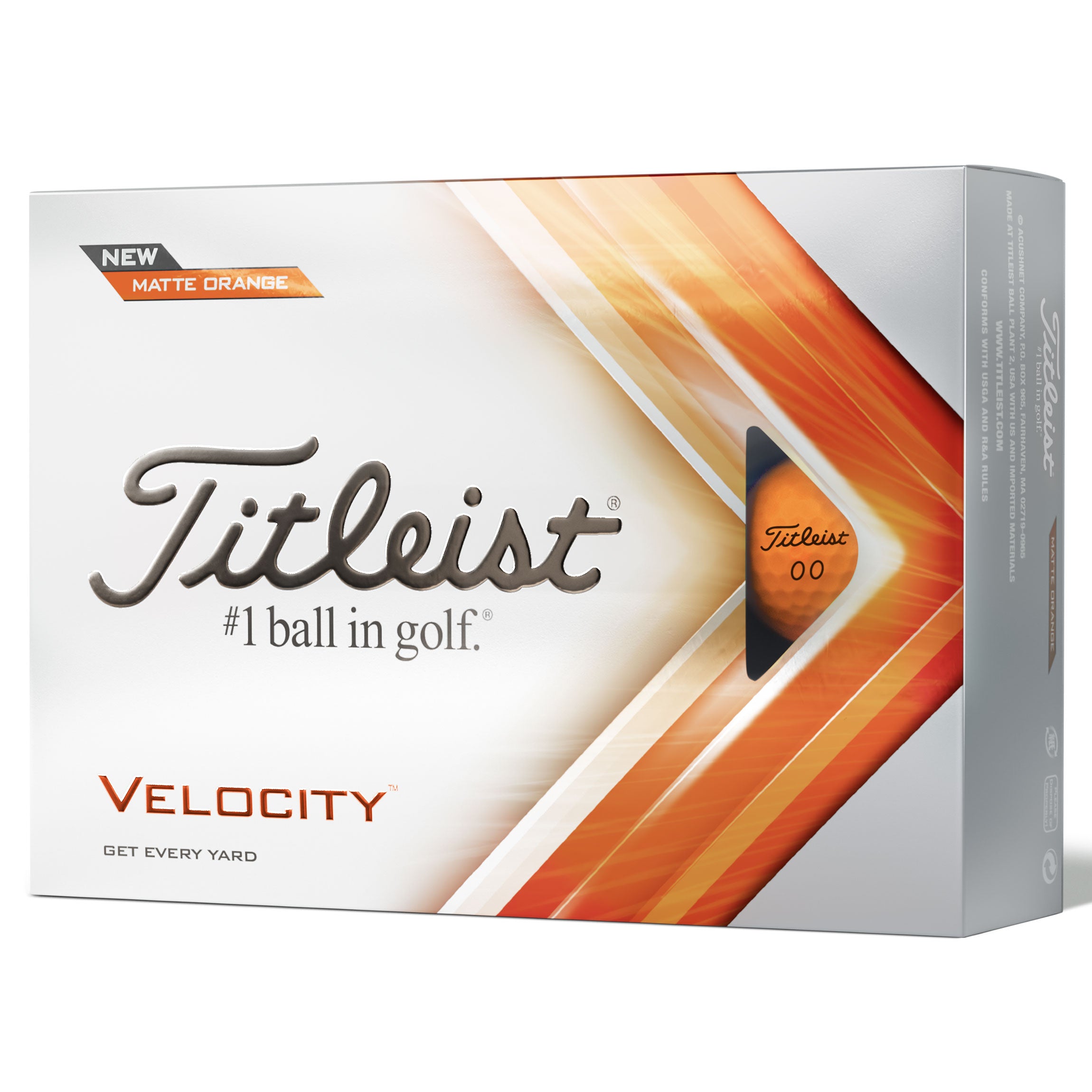 Titleist Velocity Golf Balls 2022 - Matte Orange