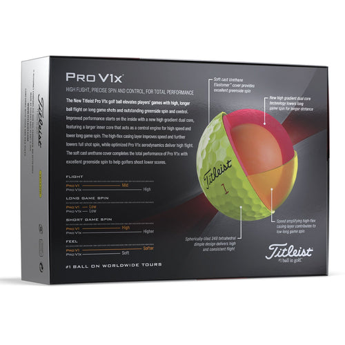 Titleist Pro V1x 2023 Golf Balls - Yellow