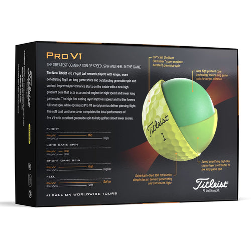 Titleist Pro V1 2023 Golf Balls - Yellow