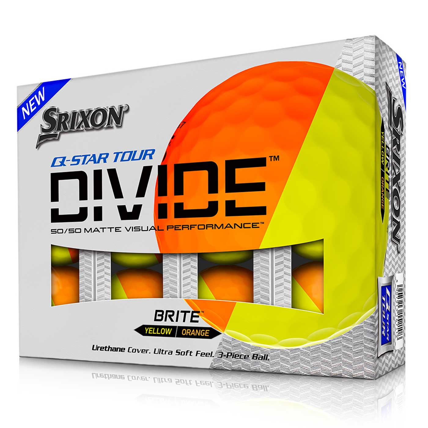 Srixon Q Star Tour Divide Golf Balls - Yellow / Orange