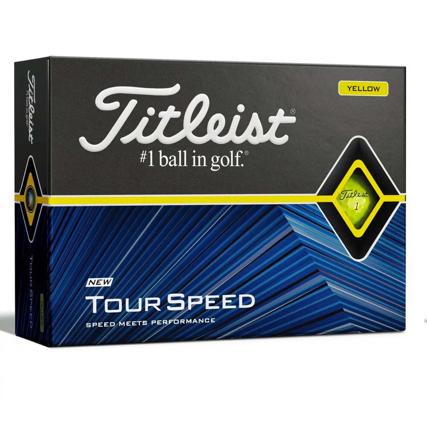 Titleist Tour Speed Golf Balls - Yellow