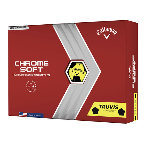 Callaway Chrome Soft Truvis 23 Golf Balls Yellow - One Dozen