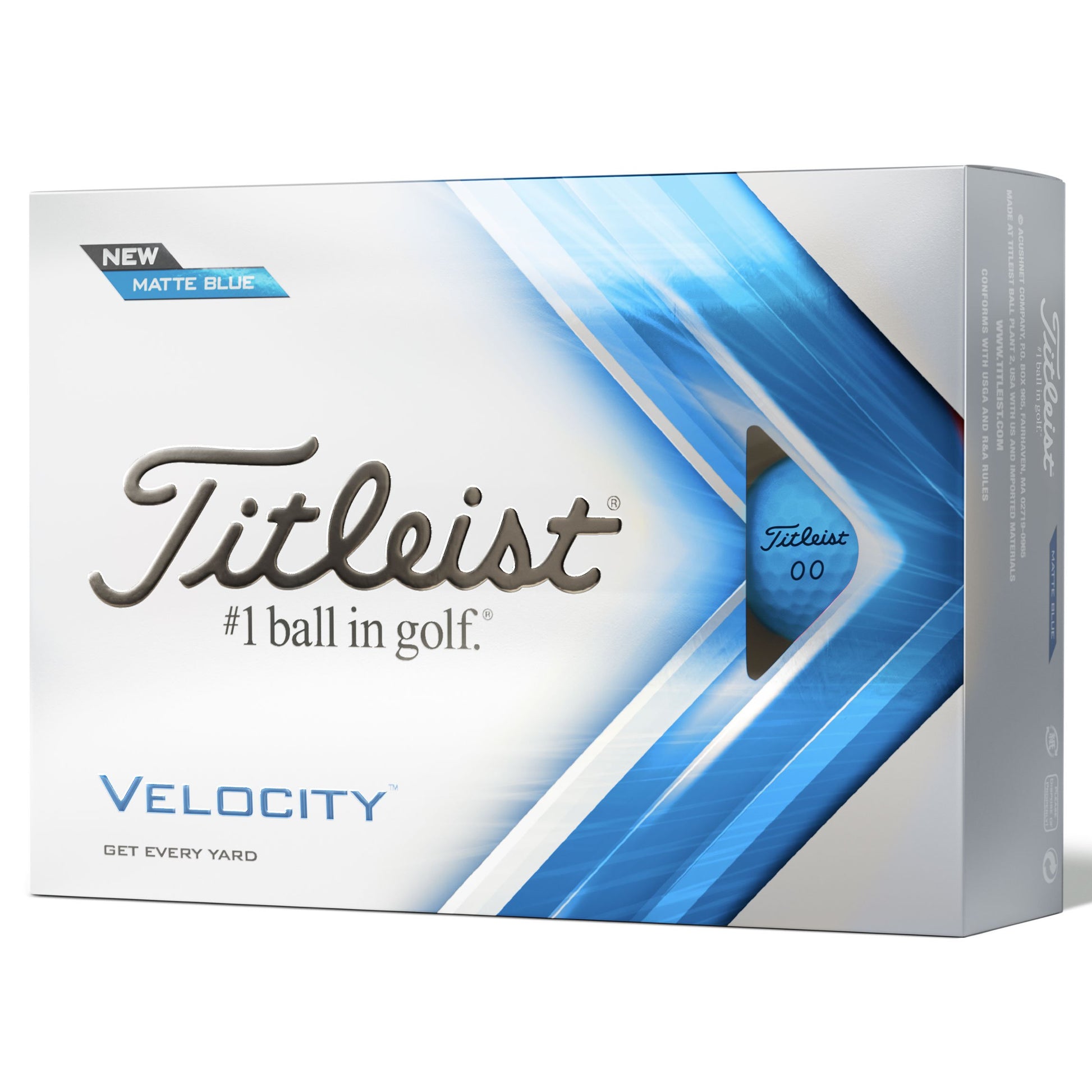 Titleist Velocity Golf Balls 2022 - Matte Blue